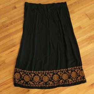 Southwest Canyon black skirt.